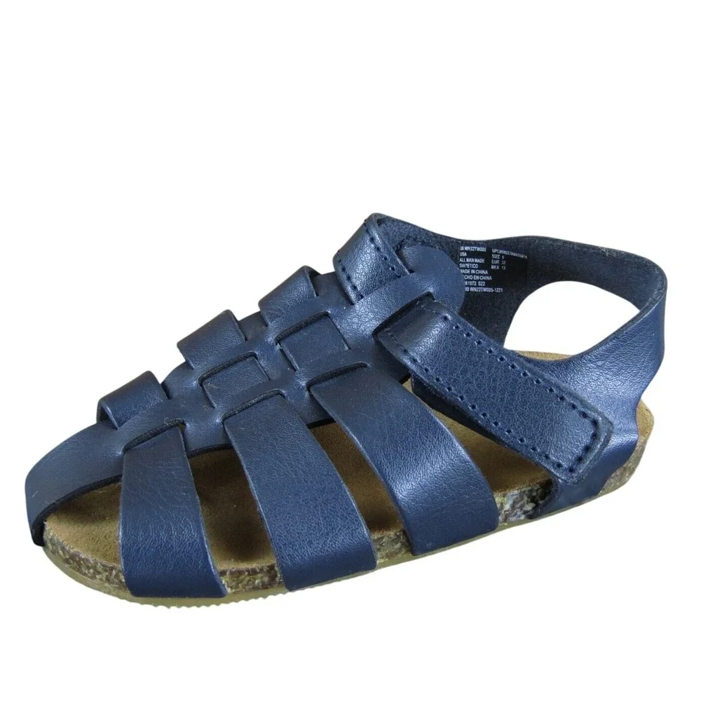 Wonder‎ Nation Boys Gladiator  Sz T 6 Medium Blue Synthetic Hook & Loop